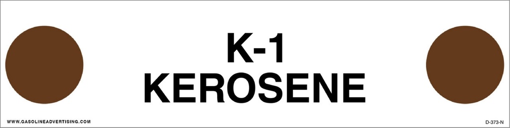 D-373-N Pump Ad. Panel Decal - K-1 KEROSENE