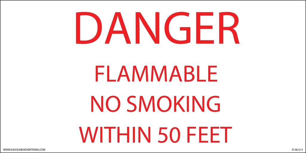 D-0612-5 - 12"W x 6"H - No Smoking Decal