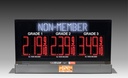 3 GRADES XL300 SERIES MEMBER/NON-MEMBER TOGGLING PUMP TOP LED FUEL PRICE SIGN WITH 4.75" LED DIGITS