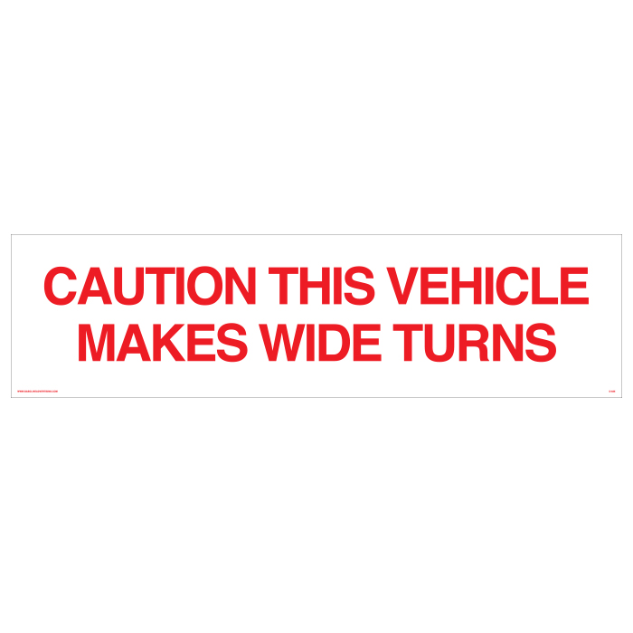 D-825 Truck & Tanker Decal - CAUTION...