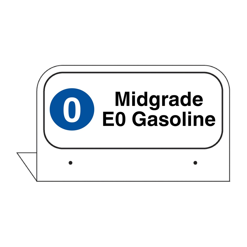 FPI-02 -  3.5" x 2.625" Fill Pipe ID Tag "Midgrade E0 Gasoline"