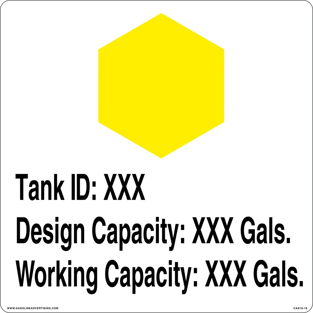 CAS16-18 - 12" x 12" Metal - Tank Capacity...