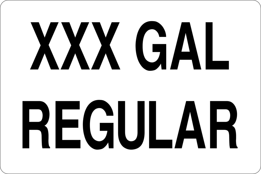 CAS16-38 -12" x 8" Metal - XXX Gal Regular