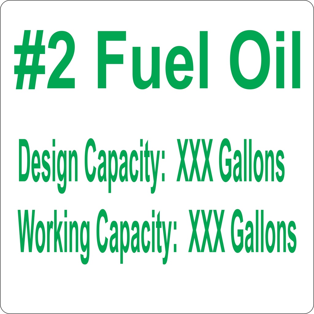 CAS10-41 - 12" x 12" Metal - #2 Fuel Oil...