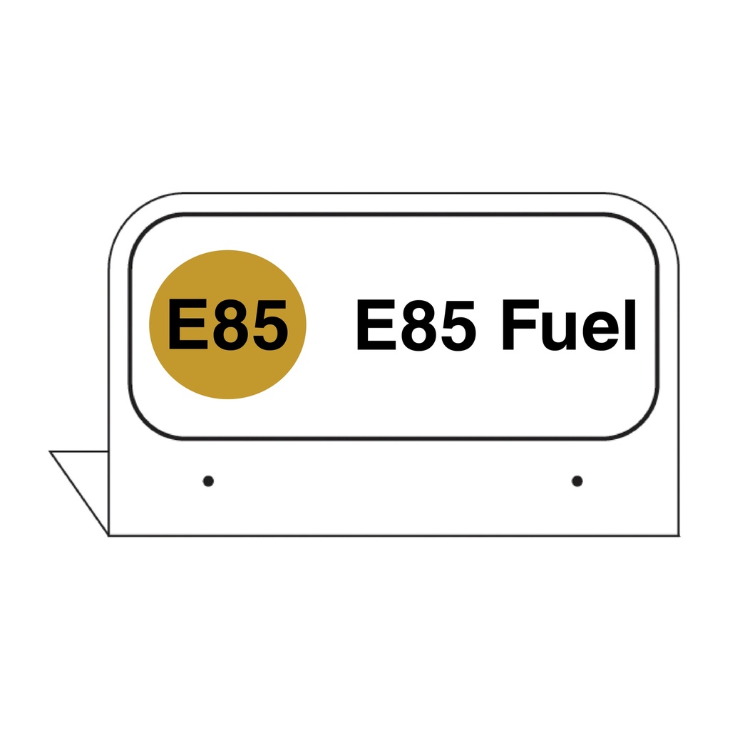FPI-40 - 3.5" x 2.625" Fill Pipe ID Tag "E85 Fuel"