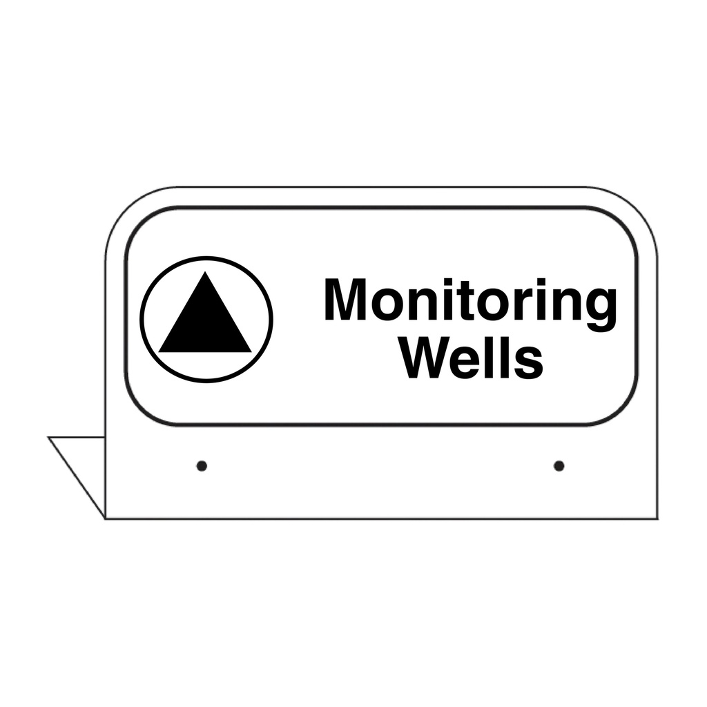 FPI-10 - 3.5" x 2.625" Fill Pipe ID Tag "Monitoring Wells"