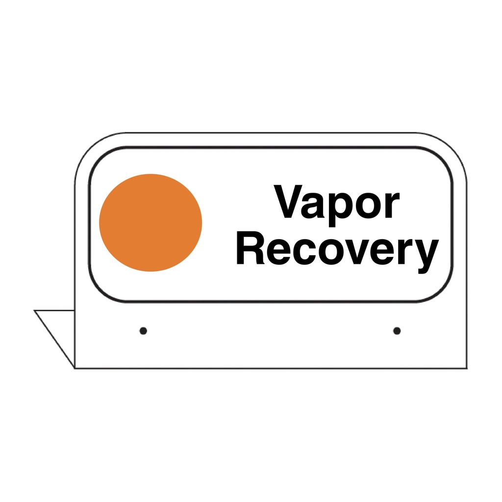 FPI-21 - 3.5" x 2.625" Fill Pipe ID Tag "Vapor Recovery"