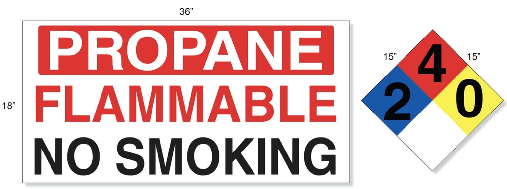 AST Propane High Performance Graphic Set - 1 Each NFPA & Tank Decal