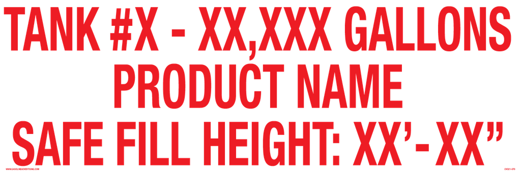 CVD21-079 - 24"W X 8"H - TANK #XX DECAL