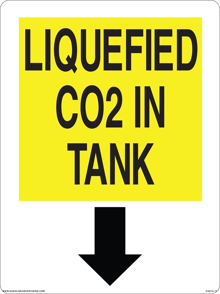 CAS15-17 - 12" X 16" Metal - LIQUEFIED CO2 IN TANK 