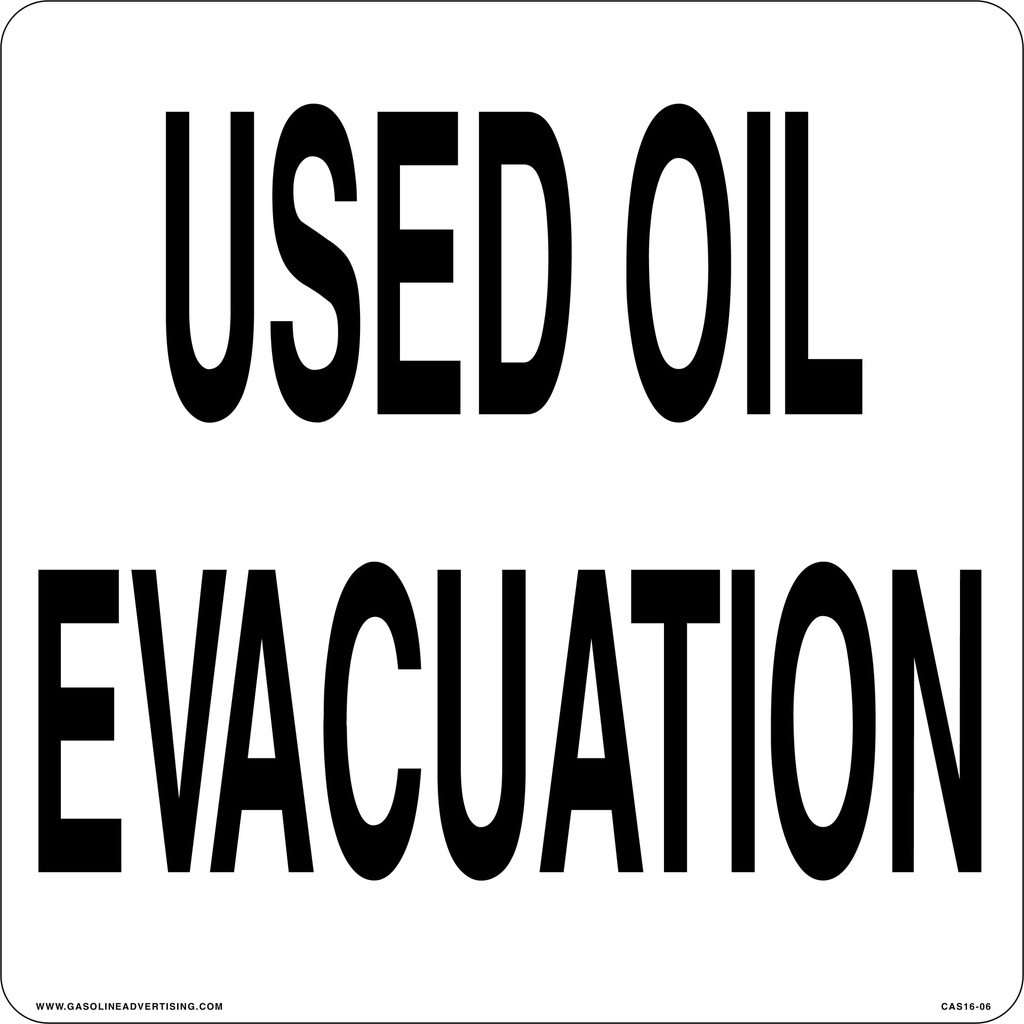 CAS16-06 - 12" x 12" Metal - Used Oil Evacuation