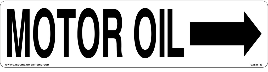 CAS16-09 - 12" x 3" Metal - Motor Oil