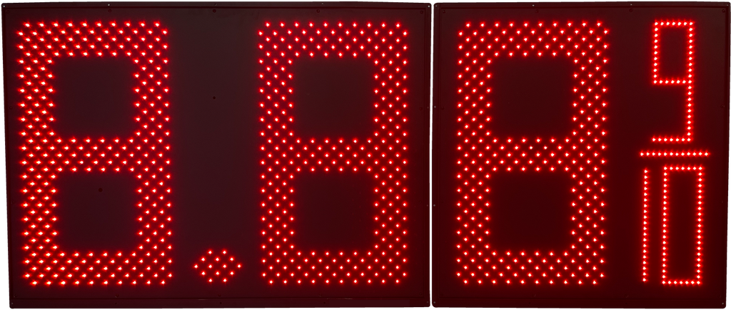 24" High DIP LED Fuel Price Sign. 57" W x 28" H x 0.75" Weatherproof Retrofit System Assembled Complete with Meanwell Power Supply