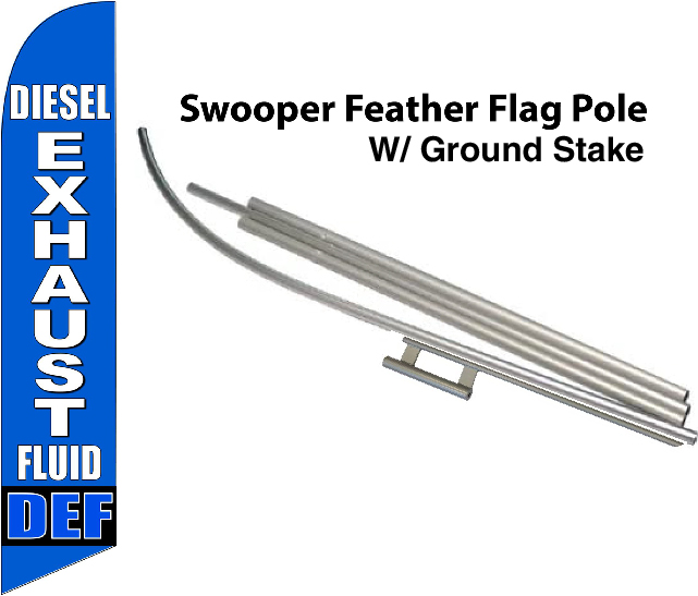 DIESEL EXHAUST FLUID DEF  FULL SLEEVE Swooper Feather Flag for Outdoor use