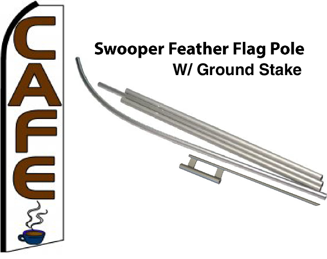 Cafe Swooper Feather Flag for Outdoor Use