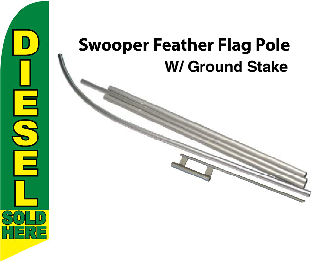 DIESEL SOLD HERE Swooper Feather Flag for Outdoor Use