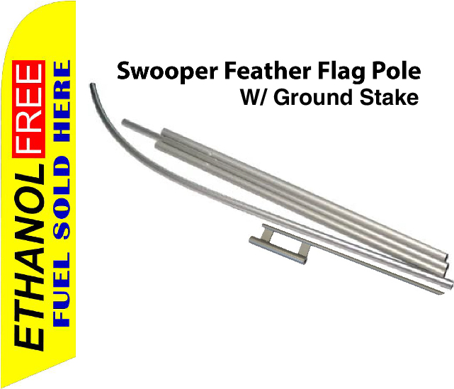 ETHANOL FREE FUEL SOLD HERE Swooper Feather Flag for Outdoor Use