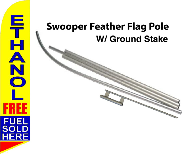 FF-312-007 - ETHANOL FREE FUEL SOLD HERE Swooper Feather Flag for Outdoor Use