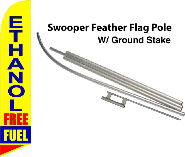 FF-312-008 - ETHANOL FREE FUEL Swooper Feather Flag for Outdoor Use