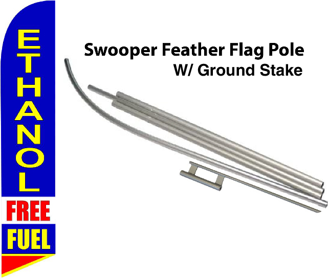 FF-312-009 - ETHANOL FREE FUEL Swooper Feather Flag for Outdoor Use