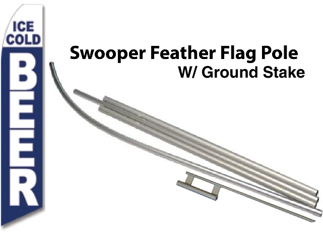 FF-312-011 - ICE COLD BEER Swooper Feather Flag for Outdoor Use