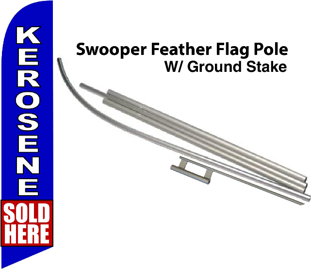 FF-312-014 - KEROSENE SOLD HERE Swooper Feather Flag for Outdoor Use