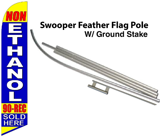 FF-312-015 - NON ETHANOL 90-REC SOLD HERE Swooper Feather Flag for Outdoor Use