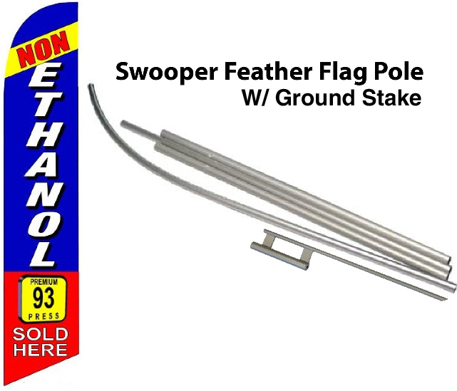 FF-312-017 - NON ETHANOL PREMIUM 93 SOLD HERE Swooper Feather Flag for Outdoor Use