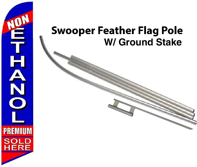 FF-312-018 - NON ETHANOL FUEL SOLD HERE Swooper Feather Flag for Outdoor Use