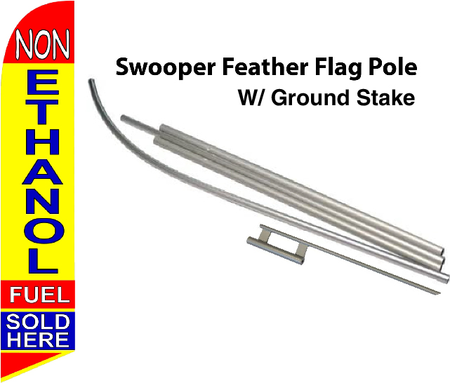 FF-312-019 - NON ETHANOL FUEL SOLD HERE Swooper Feather Flag for Outdoor Use