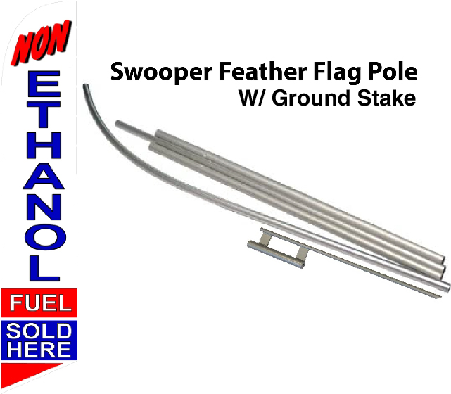 FF-312-020 - NON ETHANOL FUEL SOLD HERE Swooper Feather Flag for Outdoor Use