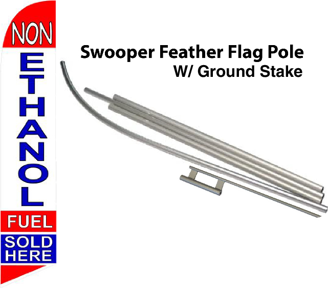 FF-312-021 - NON ETHANOL FUEL SOLD HERE Swooper Feather Flag for Outdoor Use
