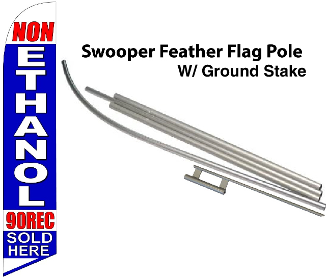 FF-312-022 - NON ETHANOL 90REC FUEL SOLD HERE Swooper Feather Flag for Outdoor Use