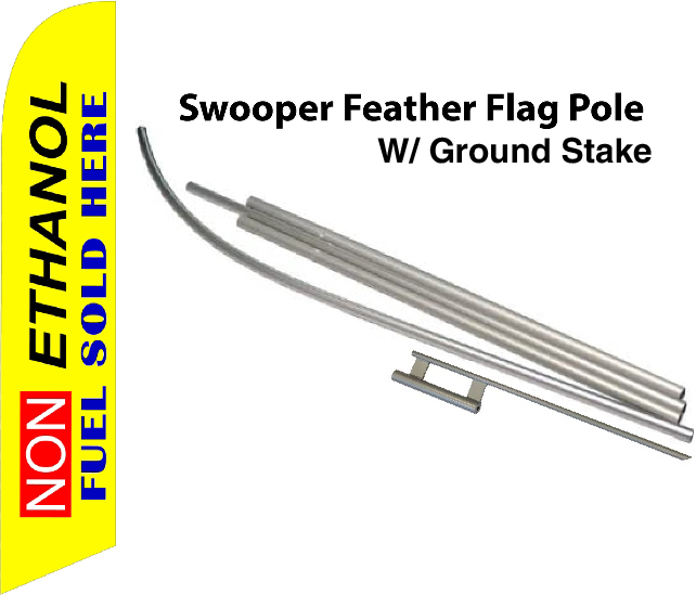 FF-312-023 - NON ETHANOL FUEL SOLD HERE Swooper Feather Flag for Outdoor Use