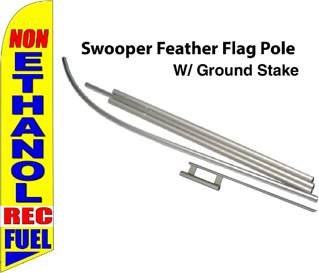 FF-312-026 - NON ETHANOL RECREATIONAL FUEL Swooper Feather Flag for Outdoor Use
