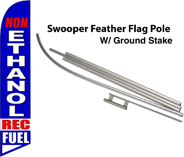 FF-312-027 - NON ETHANOL RECREATIONAL FUEL Swooper Feather Flag for Outdoor Use