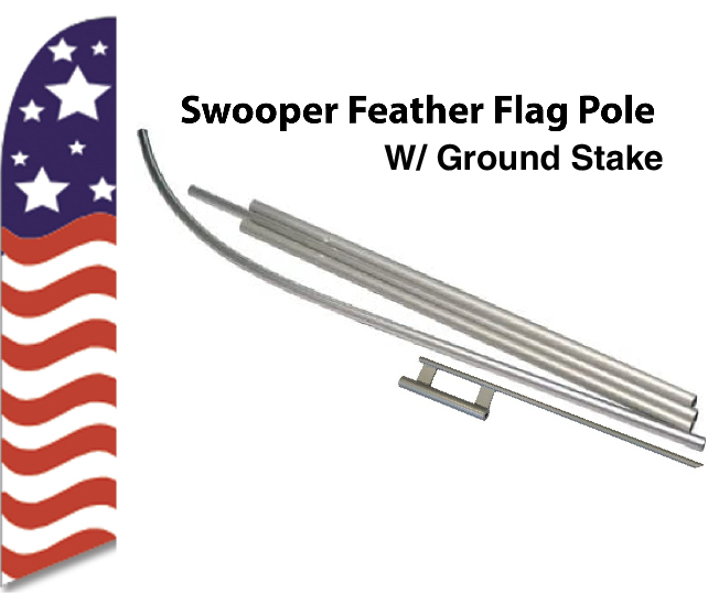 FF-312-037 - USA FLAG Swooper Feather Flag for Outdoor Use