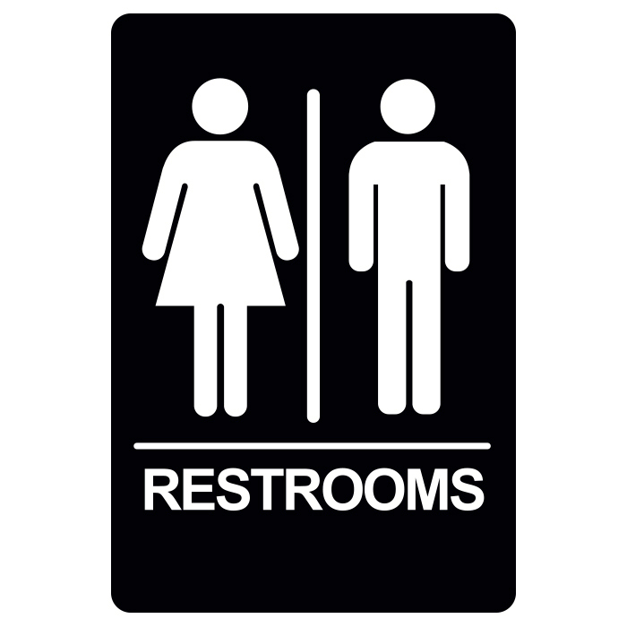 BRS-10 Restroom Sign - RESTROOMS