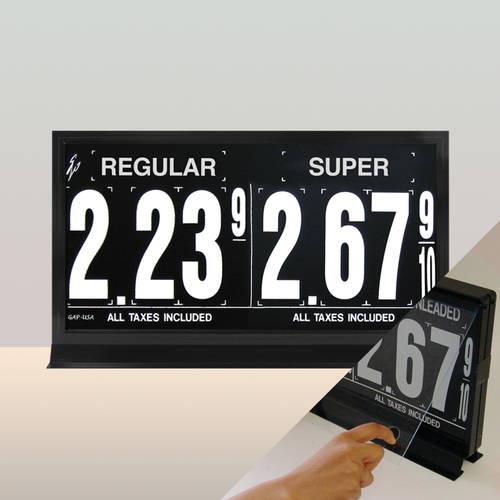 2 Grades M200 Series Pump Top Fuel Price sign w/ 4.5" Magnetic Digits