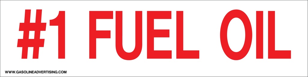 Pump Ad. Panel Decal - #1 FUEL OIL