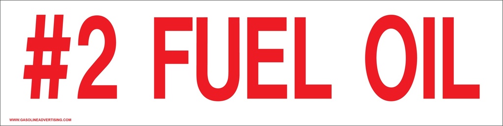 Pump Ad. Panel Decal - #2 FUEL OIL