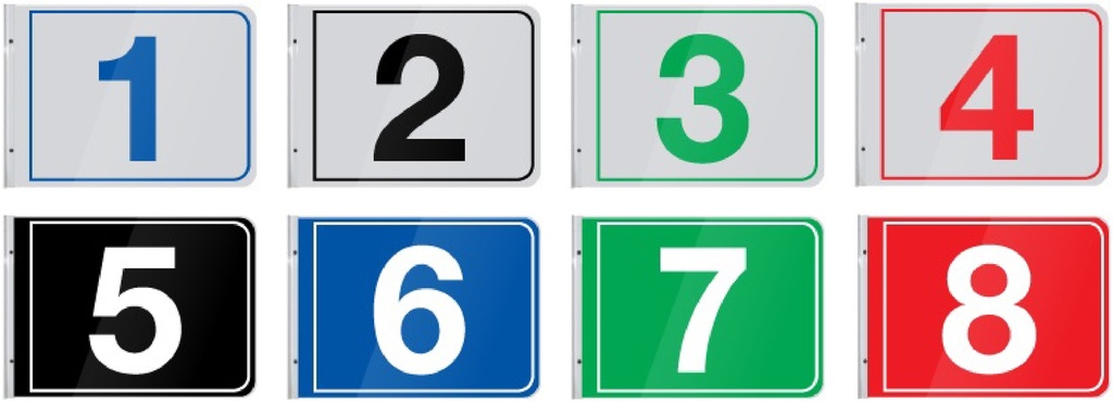 Pump Number Flag Mount 12" Rectangular Signs