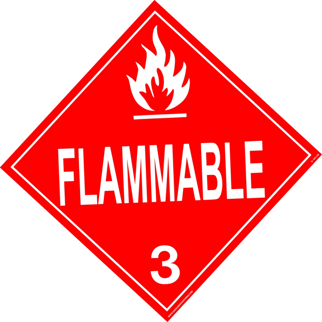 FLAMMABLE D.O.T. Sign