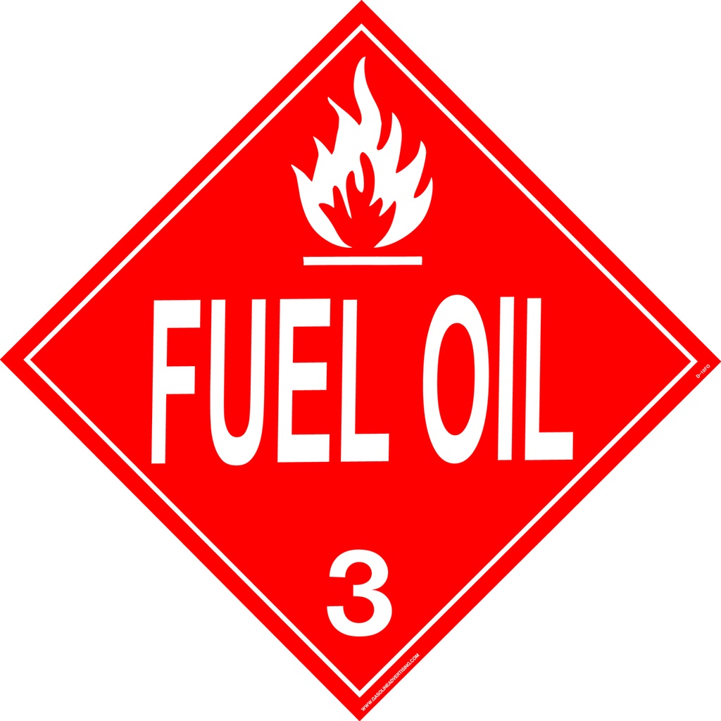 FUEL OIL D.O.T. Sign