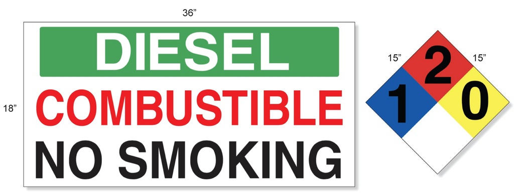 AST Diesel High Performance Graphic Set - 1 Each NFPA & Tank Decal