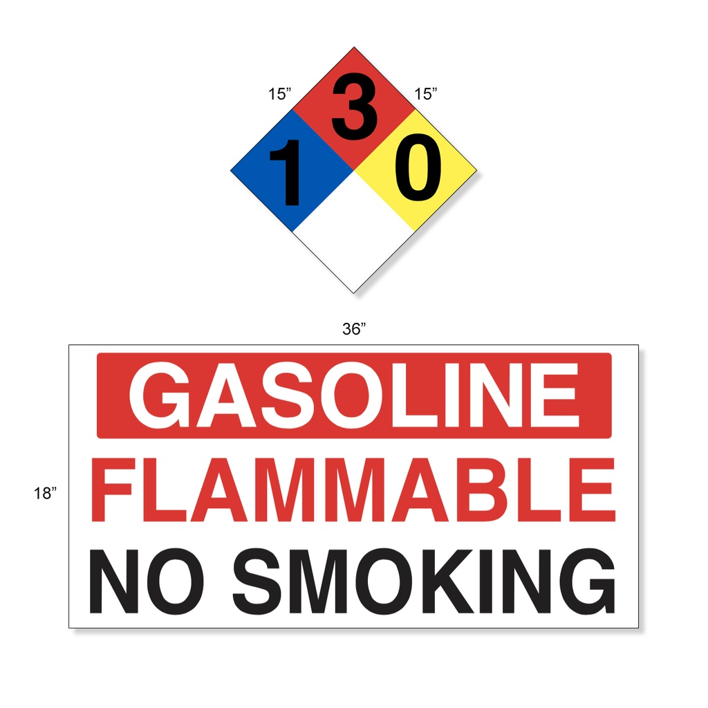 AST Gasoline High Performance Graphic Kit - 4 Each NFPA & Tank Decal