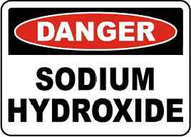 CAS-1410-SH - 14"W x 10"H DANGER SODIUM HYDROXIDE Aluminum Sign