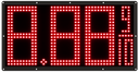 8" High DIP LED Fuel Price Sign. 24" x 12" x 0.75" Weatherproof Retrofit System Assembled Complete with Meanwell Power Supply