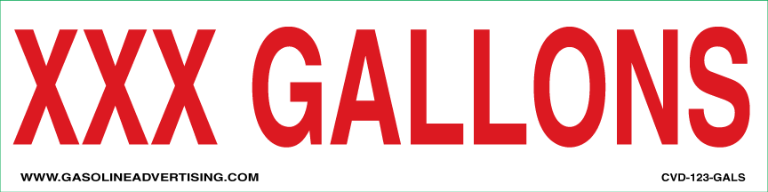 Custom Gallonage Decals