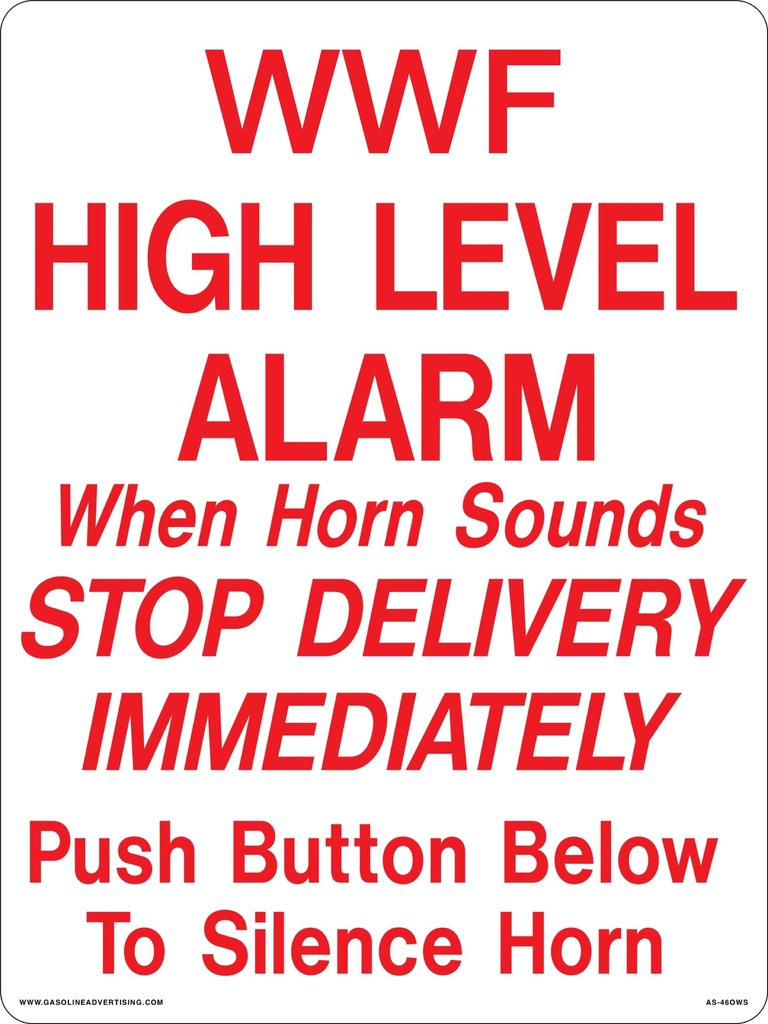 AS-46WWF - 12" x 16" Metal - High Level Alarm...